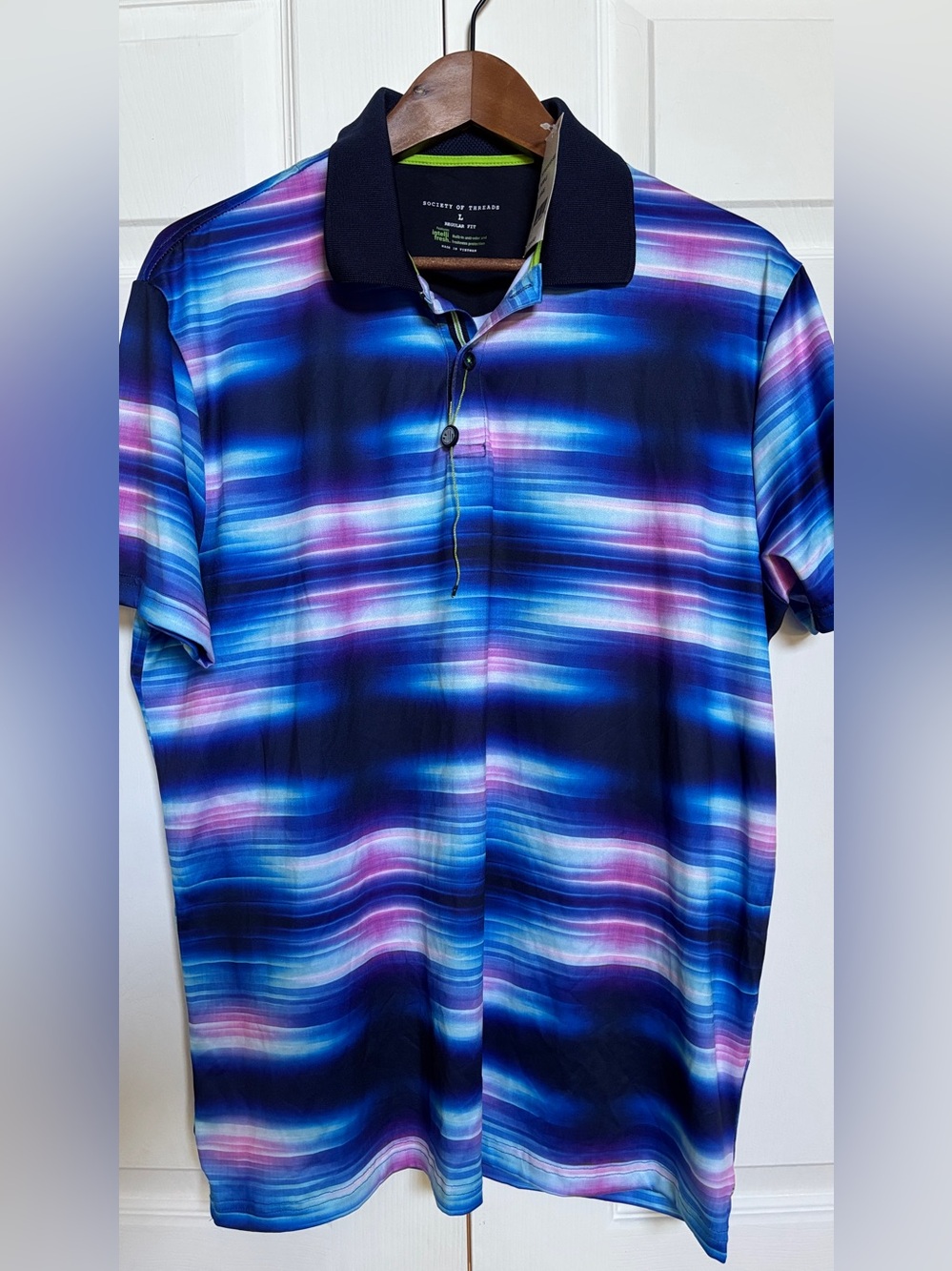 Society of Threads Men’s Performance Polo Shirt Large NWT
